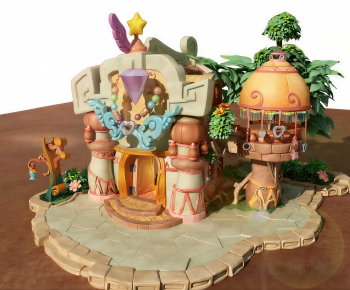 Modern Cartoon House-ID:766798022