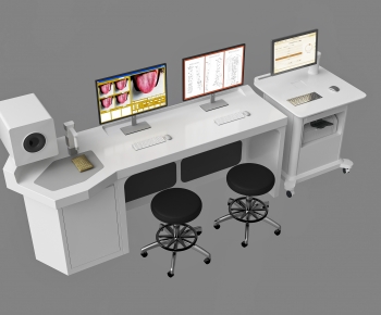 Modern Office Desk And Chair-ID:592402942