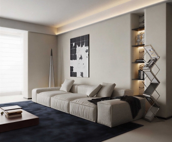 Modern Three-seat Sofa-ID:747565032