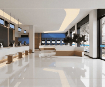Modern Office Reception Desk-ID:717469934
