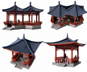 Modern Chinese Style Ancient Architectural Buildings-ID:966270017