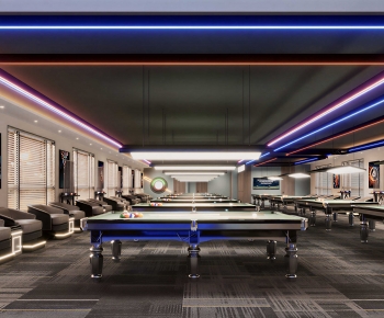 Industrial Style Billiard Room-ID:567404039