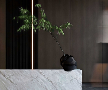 Wabi-sabi Style Potted Green Plant-ID:547596938