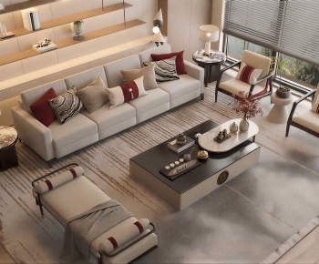 New Chinese Style Sofa Combination-ID:224294901
