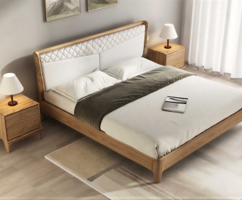 Modern Double Bed-ID:105844022