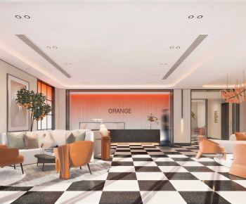 Modern Office Reception Desk-ID:948524004
