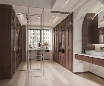 Modern Clothes Storage Area-ID:440342909