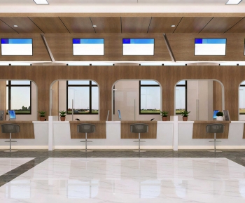 Modern Office Reception Desk-ID:174102076