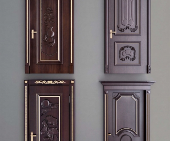 European Style Solid Wood Door-ID:381001953