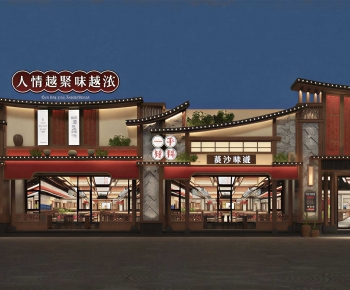 New Chinese Style Facade Element-ID:884418011