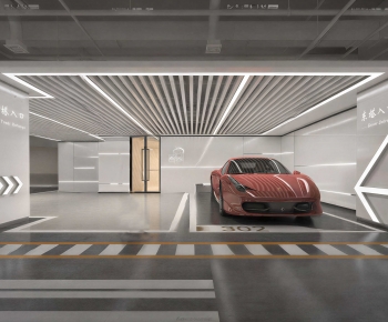 Modern Underground Parking Lot-ID:709819087