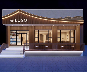 New Chinese Style Facade Element-ID:545160064
