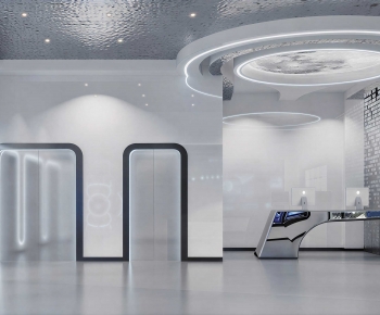 Modern Office Reception Desk-ID:905812039