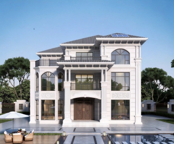 Simple European Style Detached Villa-ID:881004107