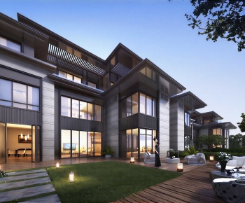 New Chinese Style Building Appearance-ID:731235039