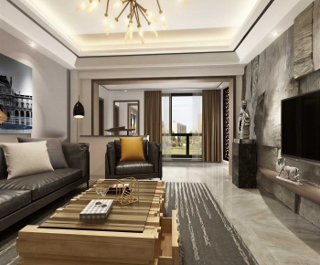 Modern Hong Kong Style A Living Room-ID:876640087