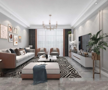 Modern A Living Room-ID:140665051