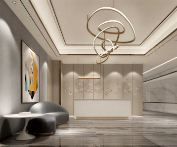 Modern Office Reception Desk-ID:810290104