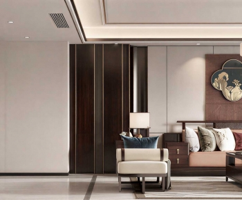 New Chinese Style A Living Room-ID:195009719