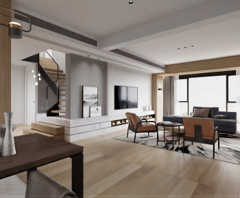Modern A Living Room-ID:605870018