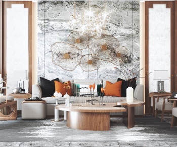 New Chinese Style Sofa Combination-ID:113986973
