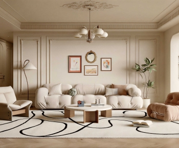 French Style A Living Room-ID:124556063
