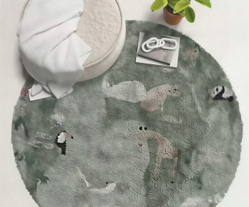 Modern Circular Carpet-ID:898974905