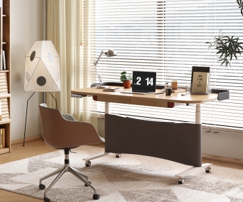 Modern Computer Desk And Chair-ID:413248061