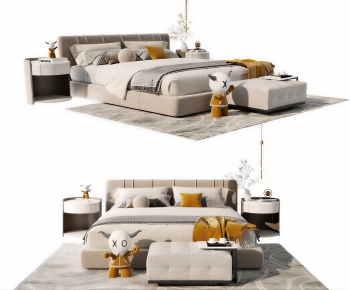 Modern Double Bed-ID:531303889