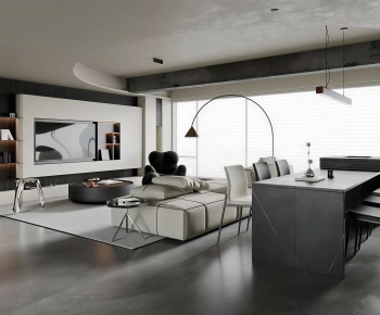 Modern A Living Room-ID:371464011