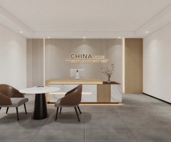 Modern Office Reception Desk-ID:775667917