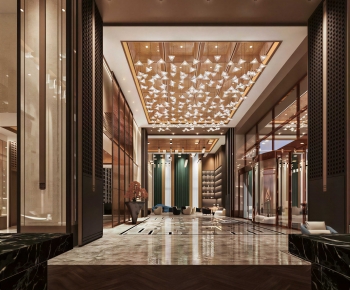 New Chinese Style Lobby Hall-ID:555705077