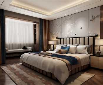 New Chinese Style Bedroom-ID:154460914