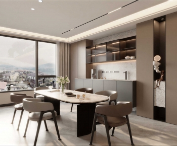 New Chinese Style Dining Room-ID:681647062