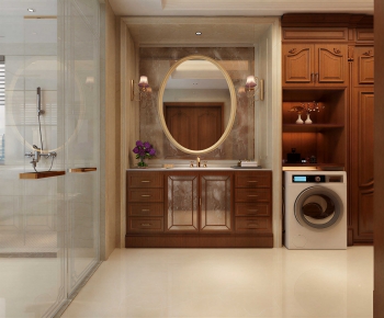 Modern Balcony Laundry Room-ID:743004089