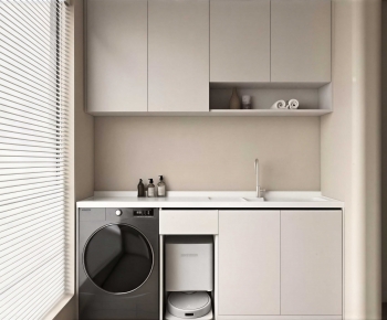 Modern Balcony Laundry Room-ID:494622952