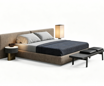 Modern Double Bed-ID:408274897