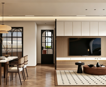 Modern A Living Room-ID:834682941