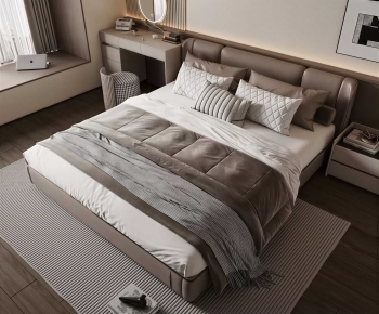 Modern Double Bed-ID:612194064