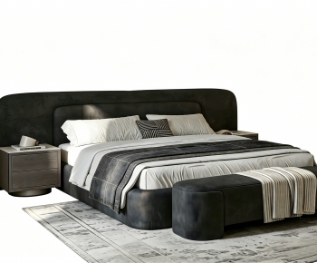 Modern Double Bed-ID:558999065