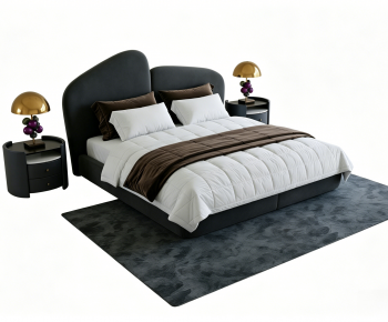 Modern Double Bed-ID:180680049