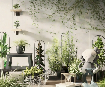 Modern Ground Green Plant Potted Plants-ID:943495042