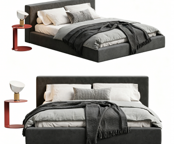 Modern Double Bed-ID:877141954