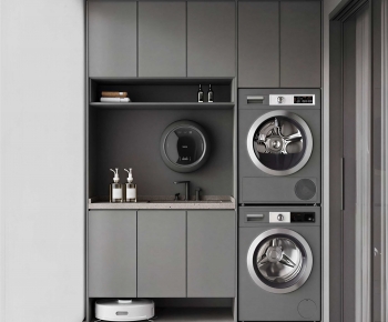 Modern Laundry Cabinet-ID:811956883