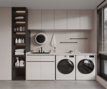 Modern Laundry Cabinet-ID:551443107