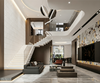 Modern A Living Room-ID:699029075
