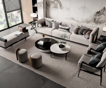 New Chinese Style Sofa Combination-ID:122669943