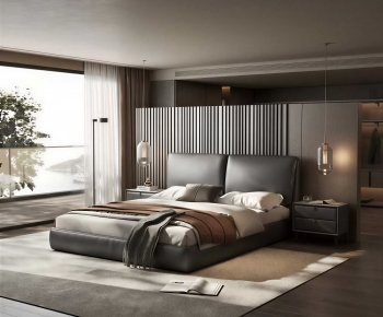 Wabi-sabi Style Bedroom-ID:258332977