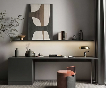 Modern Computer Desk And Chair-ID:789144999