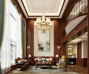 French Style A Living Room-ID:891750103